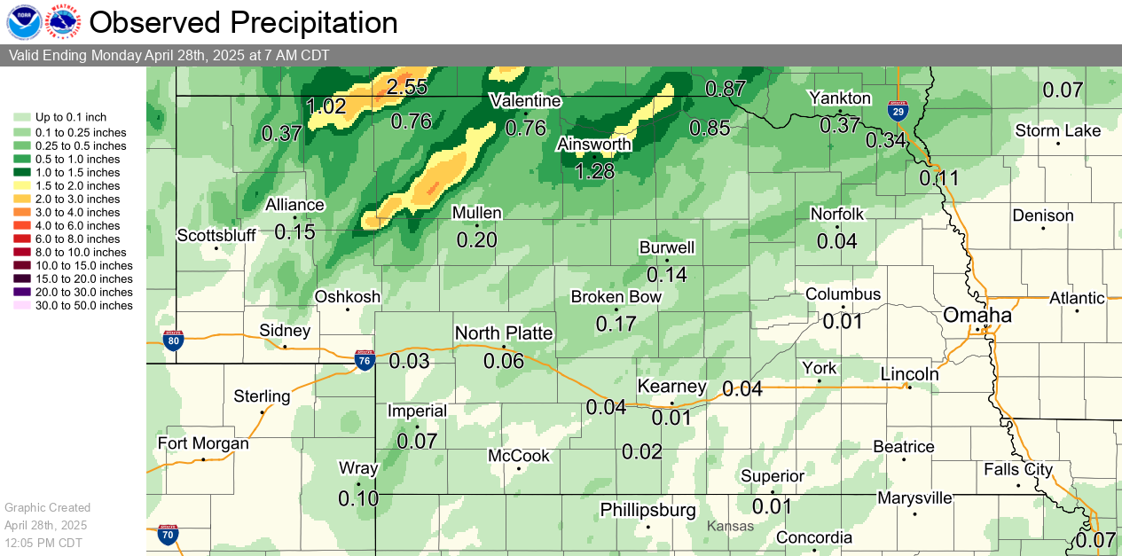 Previous 72 Hours of Precip