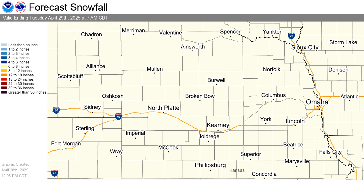 24 Hour Snow Accumulation Forecast