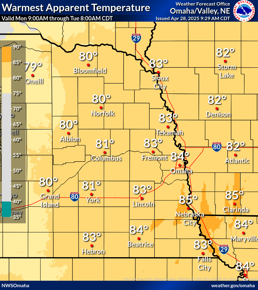 Day 1 Warmest Heat Index