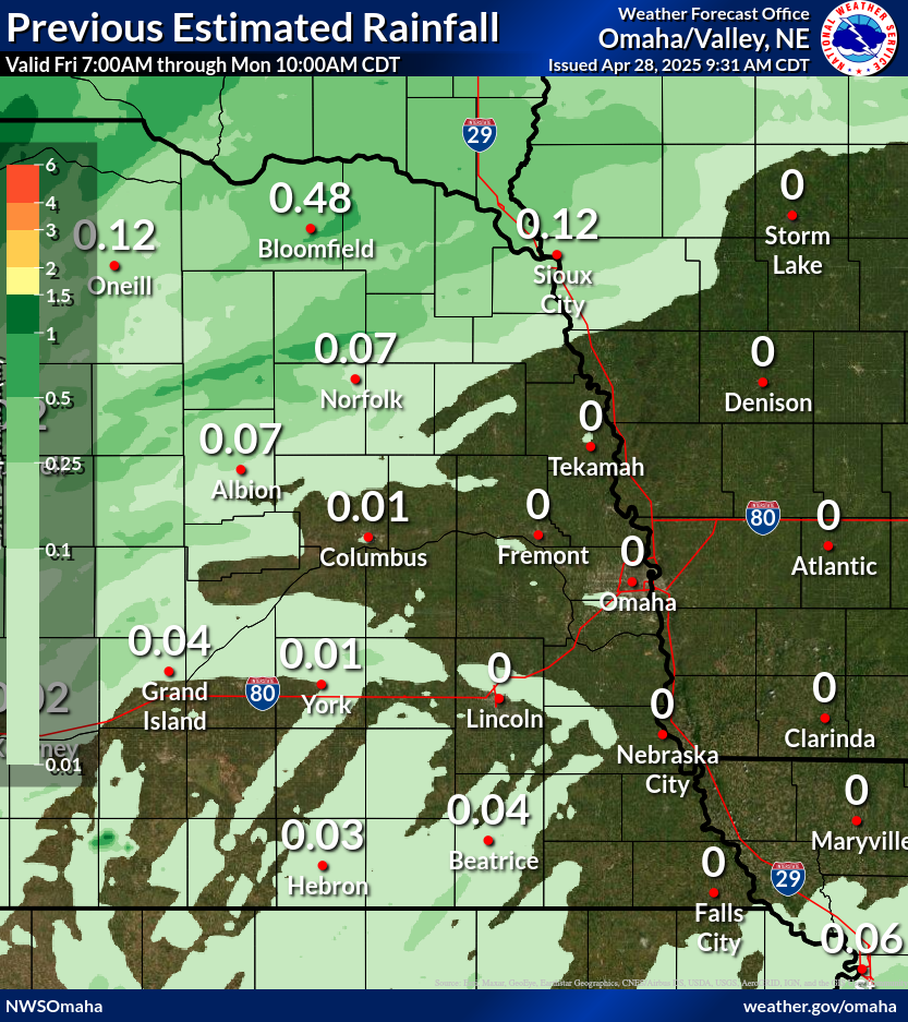 Previous 72 Hours of Precip