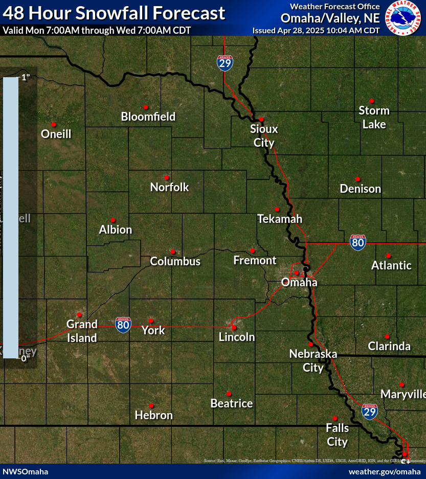 48 Hour Snow Accumulation Forecast