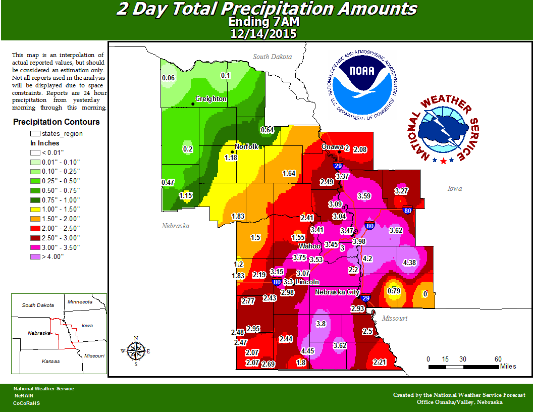 48 hour precipitation ending 7 am 12/14/15