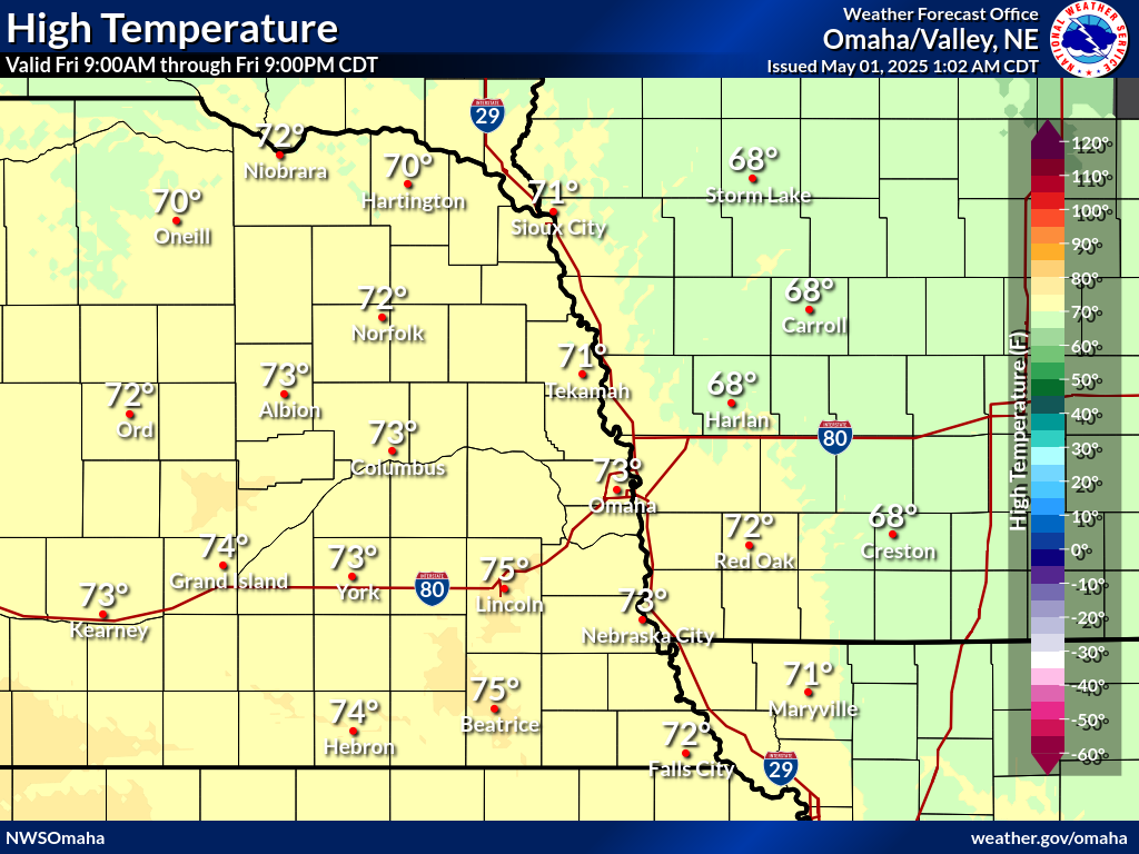 Tomorrow's Maximum Temp