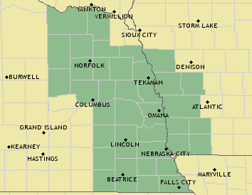 Image of OAX Forecast Area