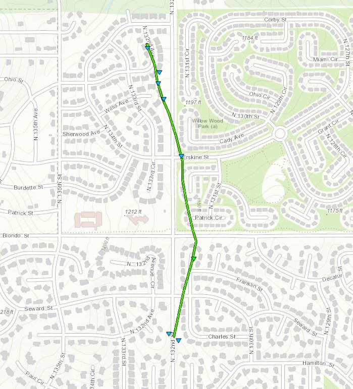 Omaha Tornado Path