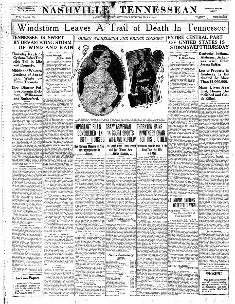 April 29 1909 tornado outbreak
