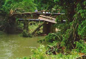 Bridge damage