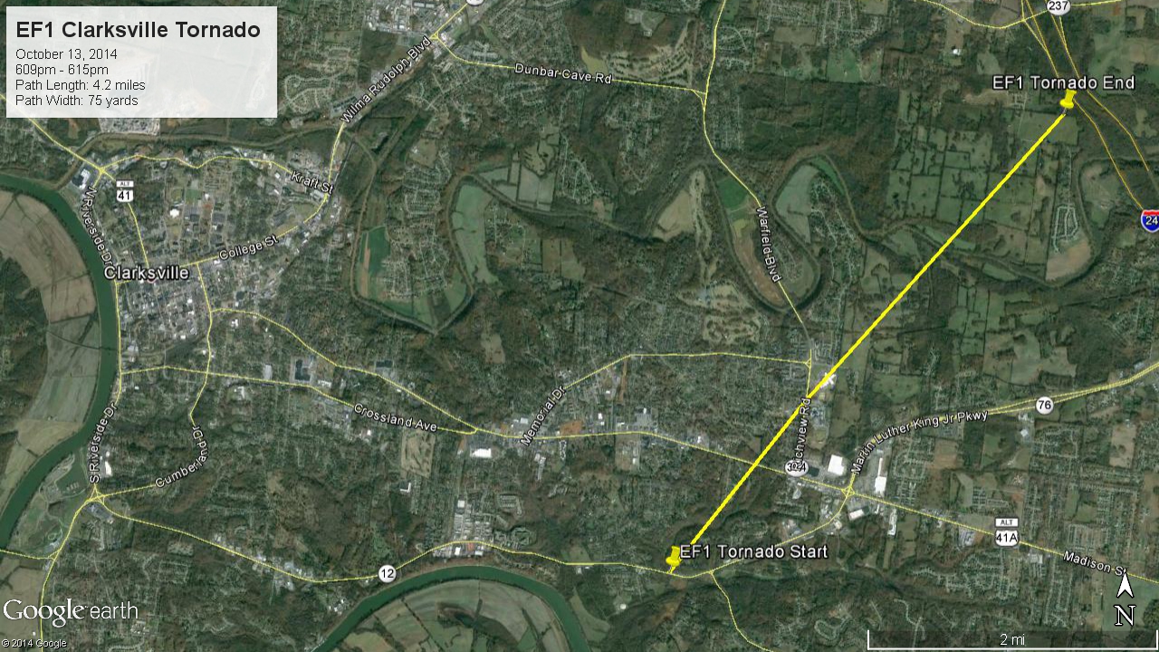 October 13, 2014 Tornado Track