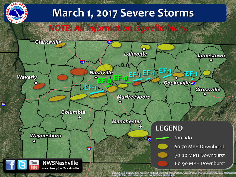 Tornado Path History Map