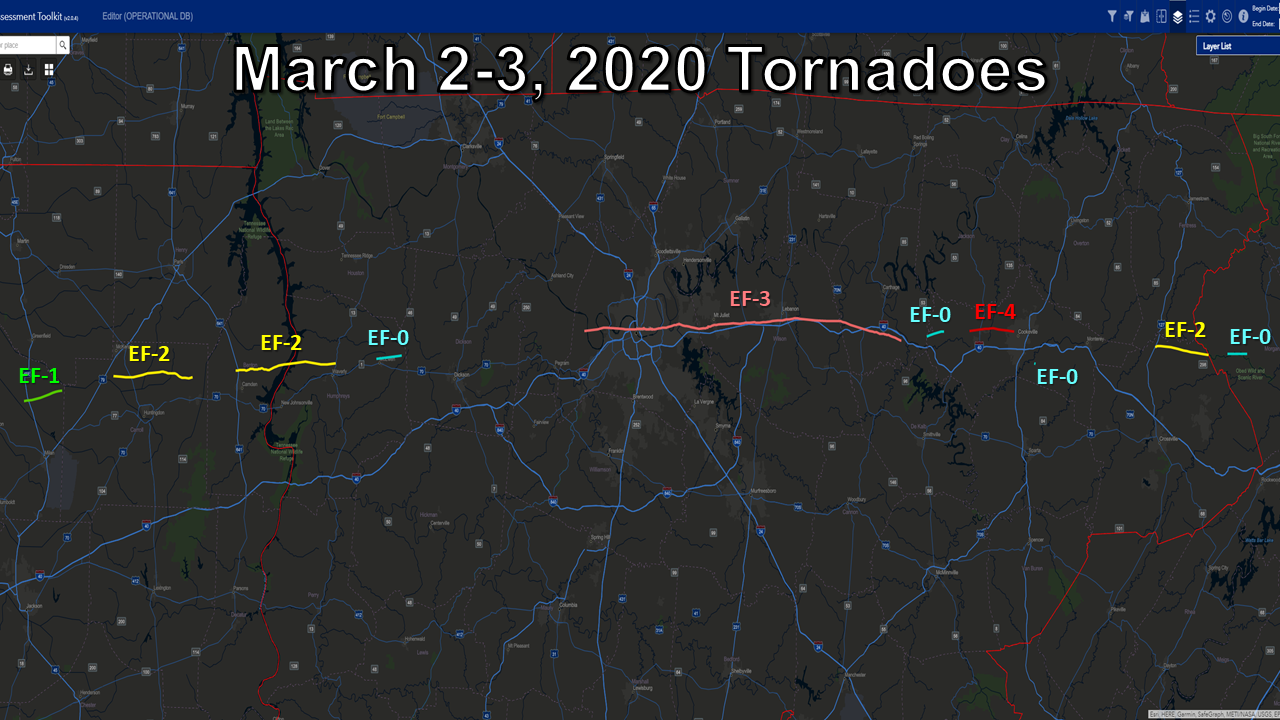 Tornado Outbreak Map