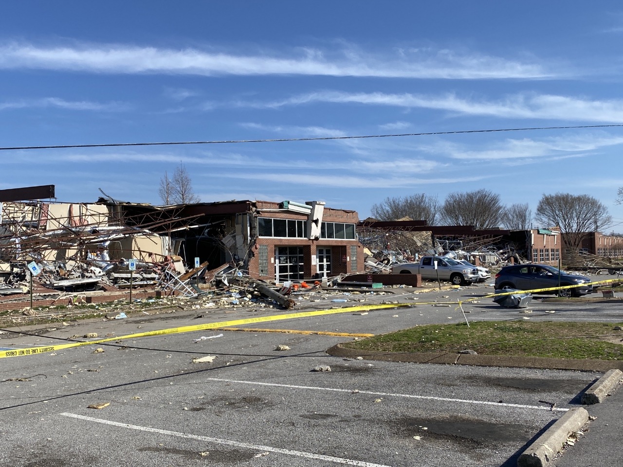 Tornado damage at school in Nashville