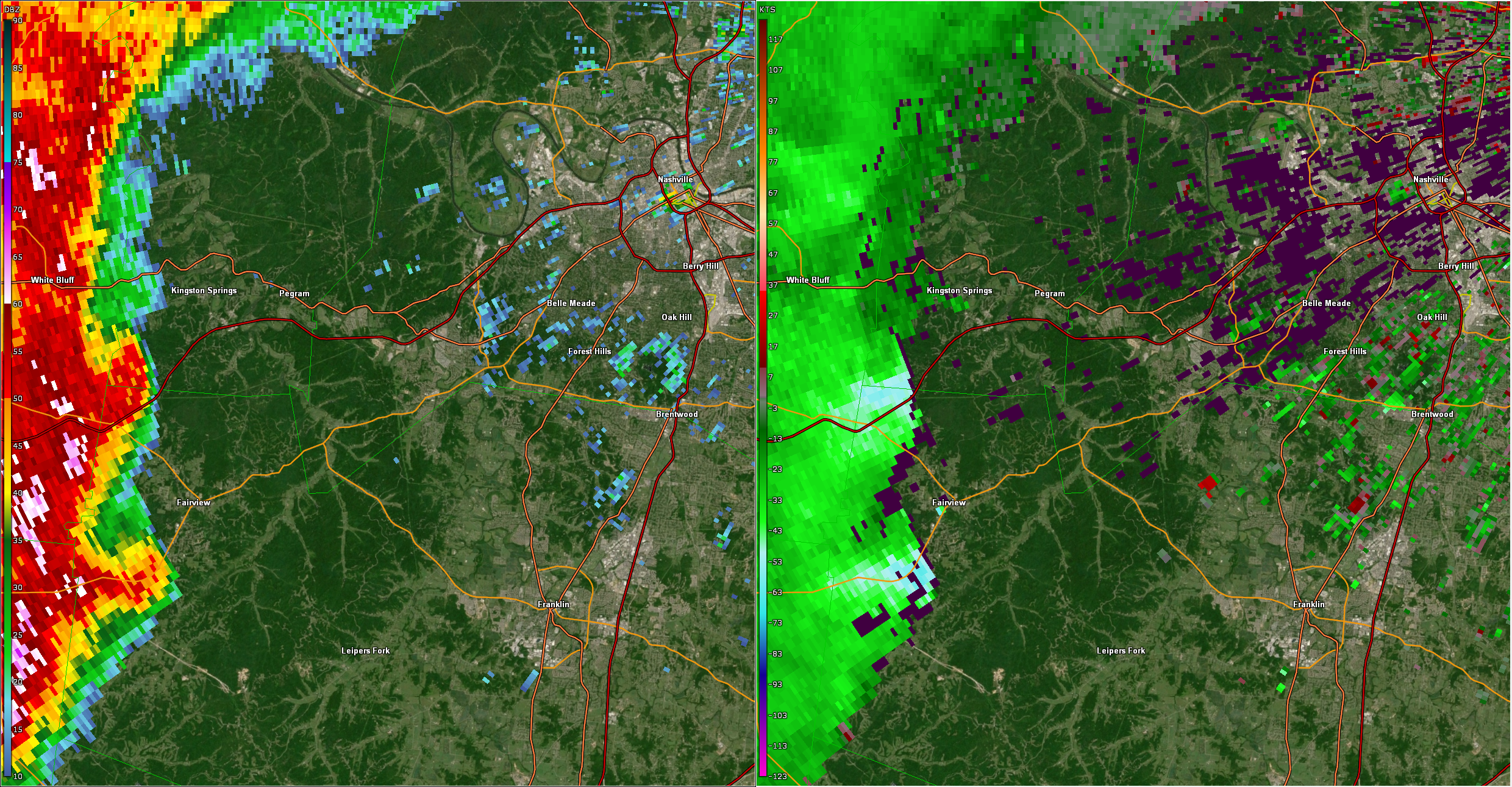 Fairview downburst radar