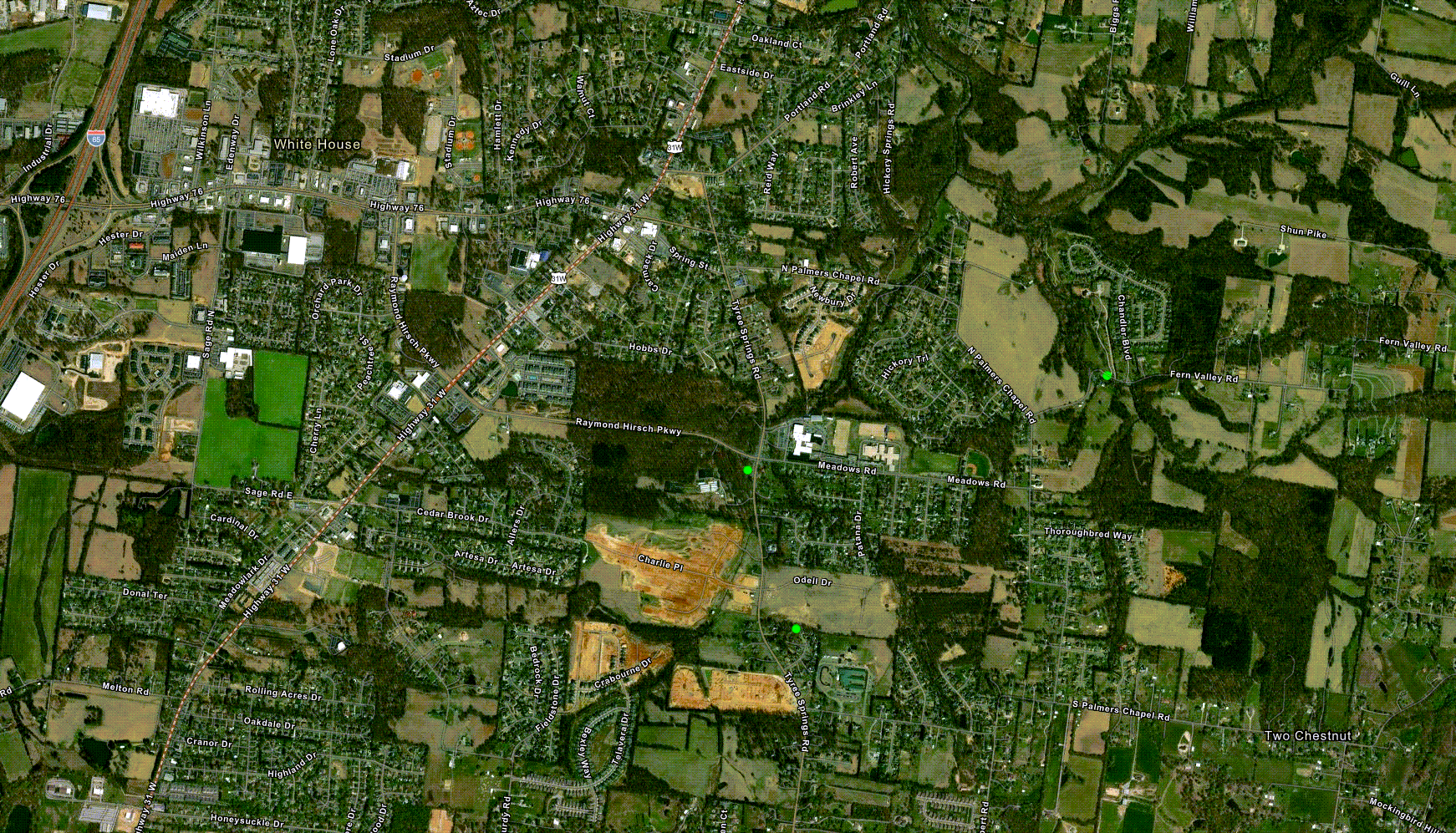 Wilson County Straight Line Wind Map