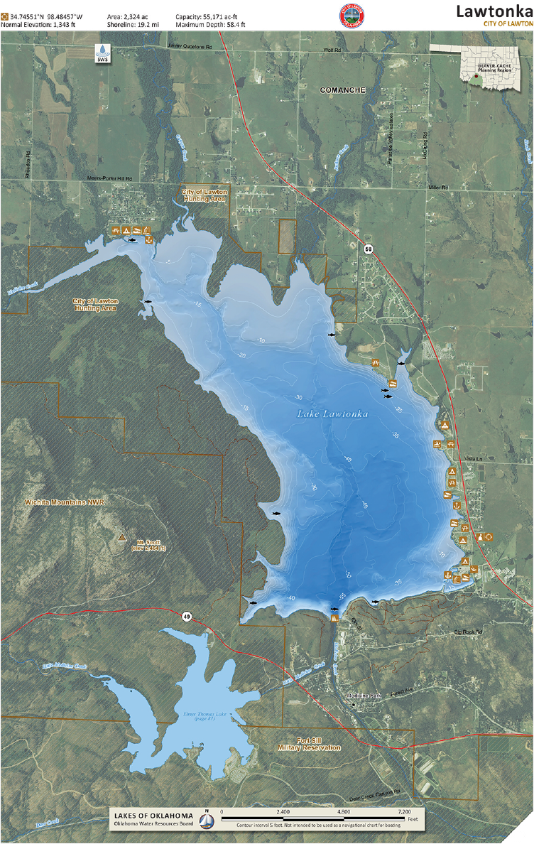 OWRB Map for Lake Lawtonka