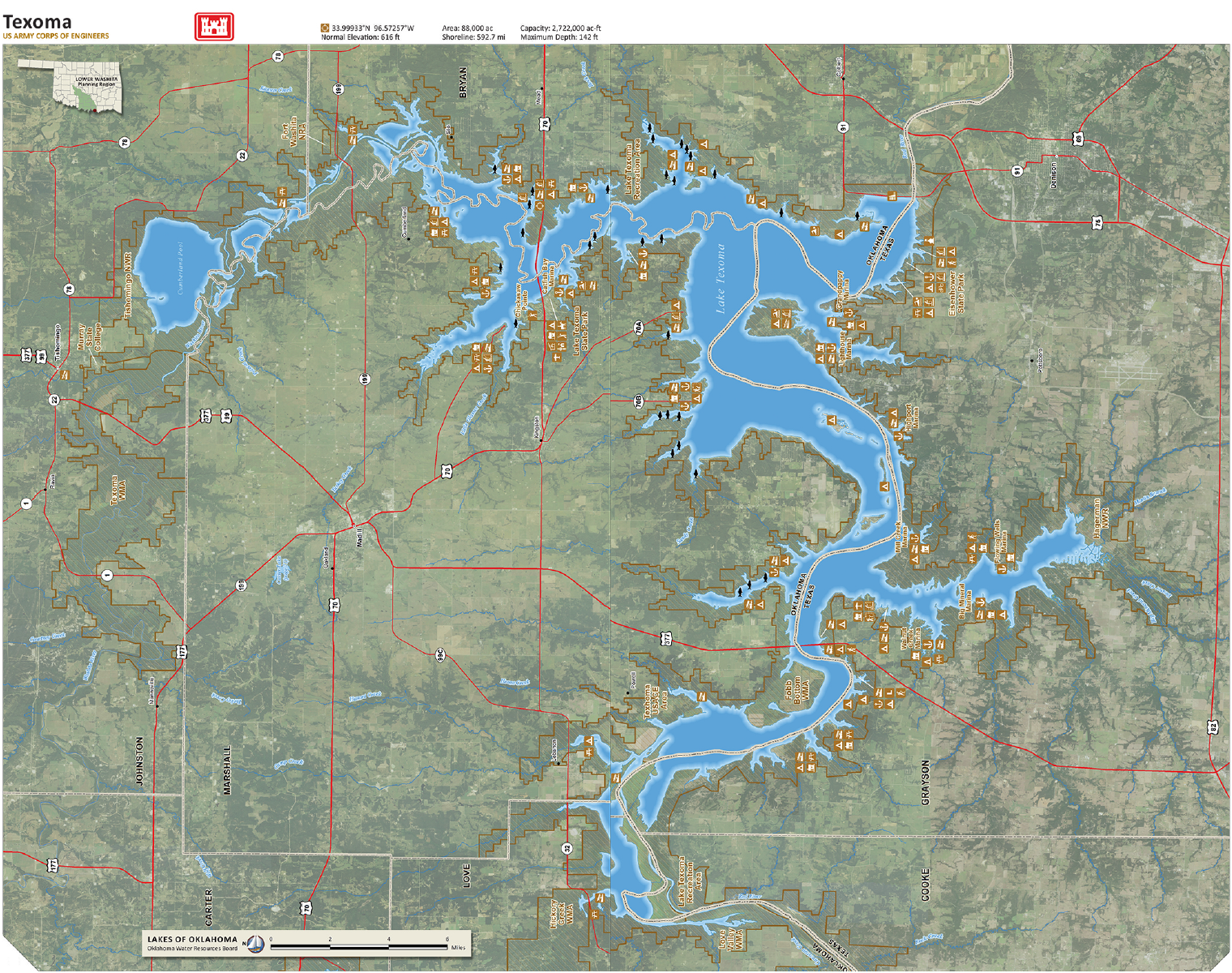 OWRB Map for Lake Texoma