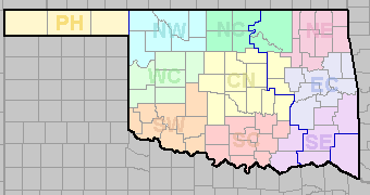 Oklahoma/north Texas County by County Historic Tornado Data Map