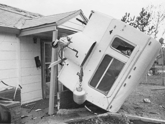 Tornado damage in Lawton, Oklahoma. Photo courtesy of the Lawton Constitution.
