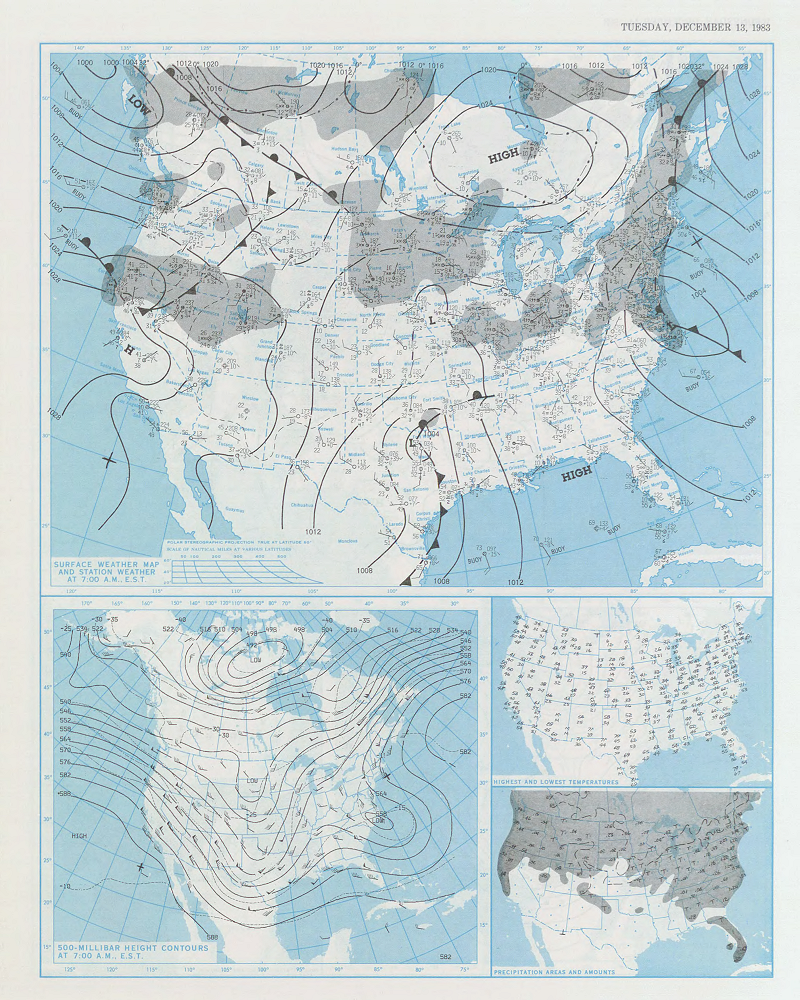 Daily Weather Map for December 13, 1983