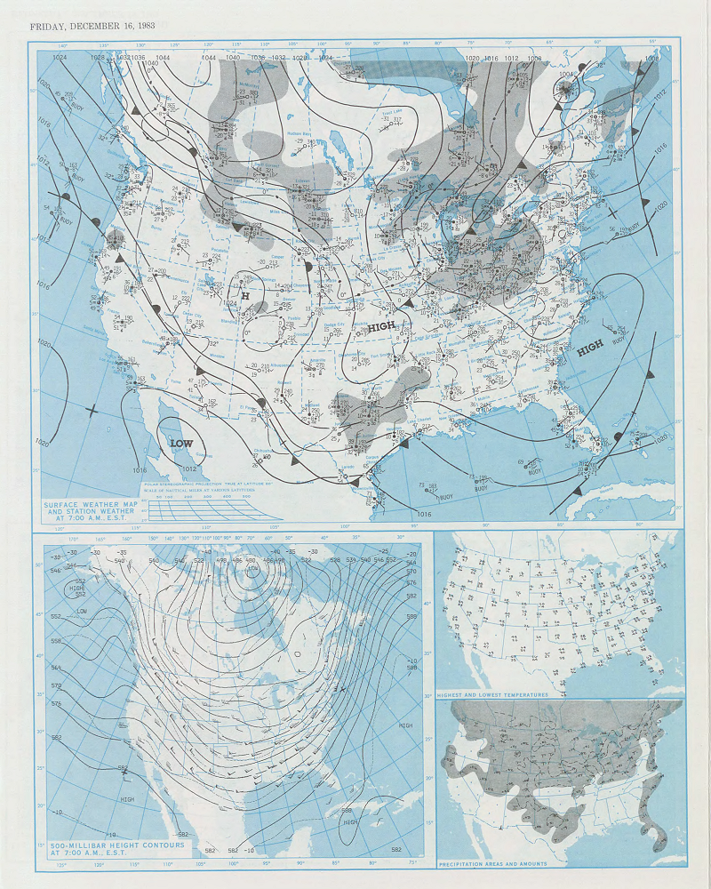 Daily Weather Map for December 16, 1983