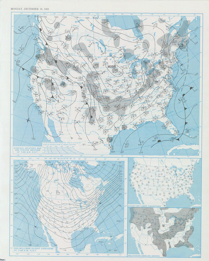 Daily Weather Map for December 19, 1983