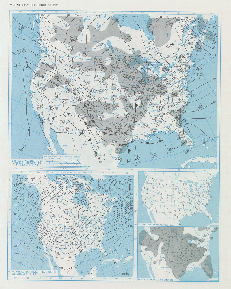 Daily Weather Map for December 21, 1983