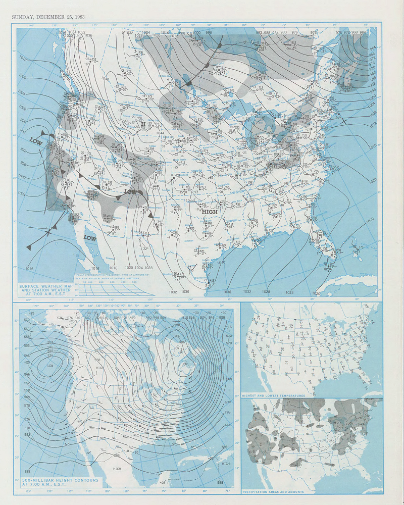 Daily Weather Map for December 25, 1983