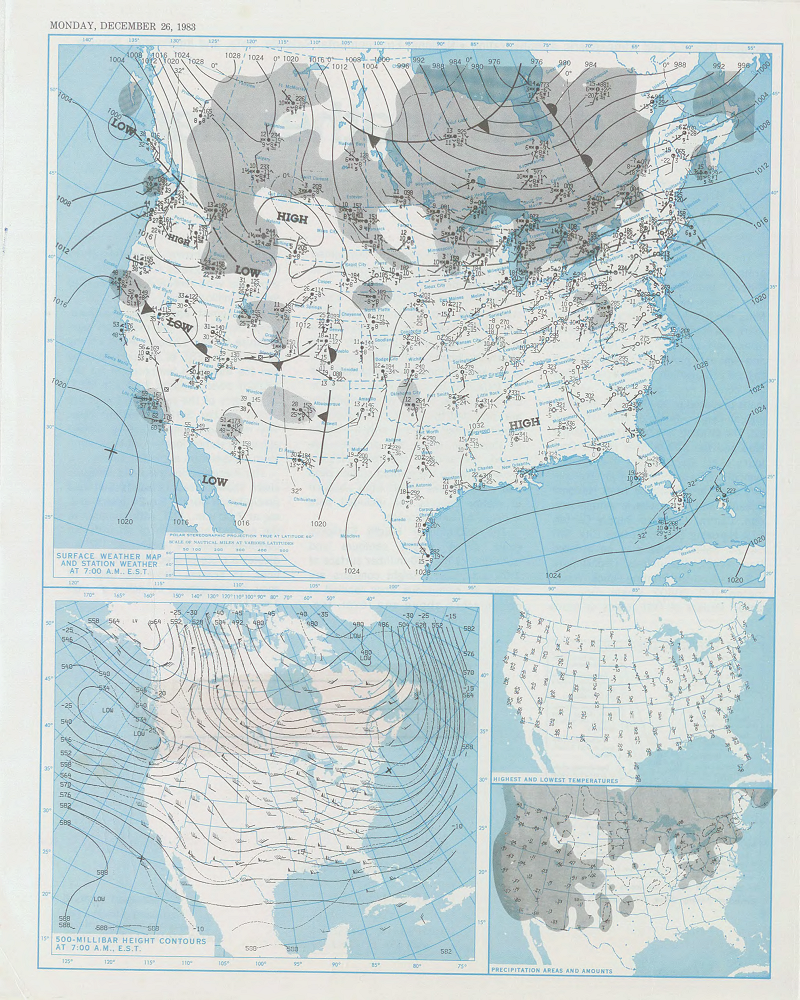 Daily Weather Map for December 26, 1983