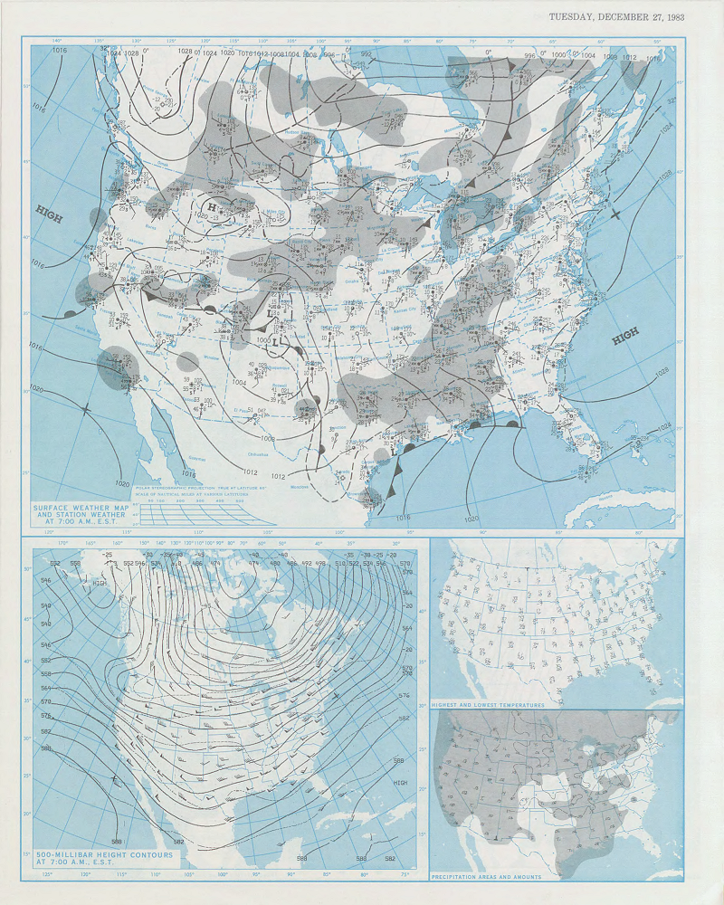 Daily Weather Map for December 27, 1983
