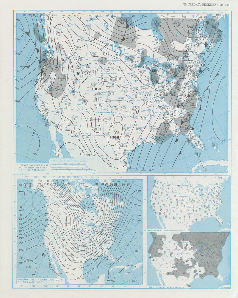 Daily Weather Map for December 29, 1983