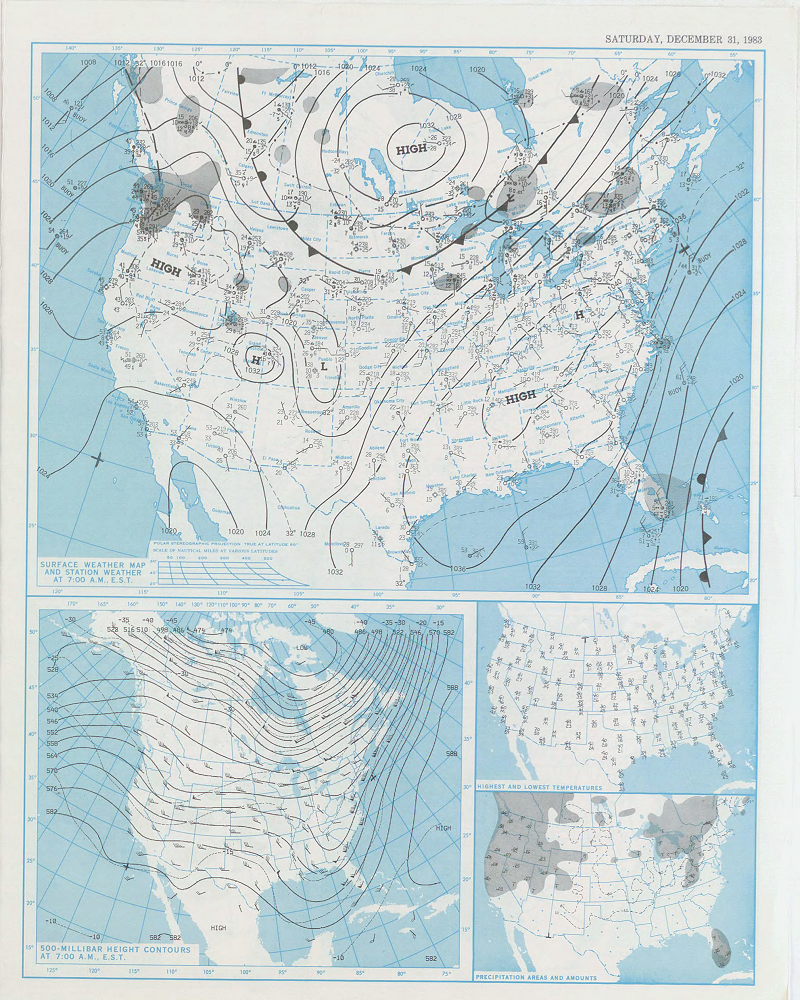 Daily Weather Map for December 31, 1983