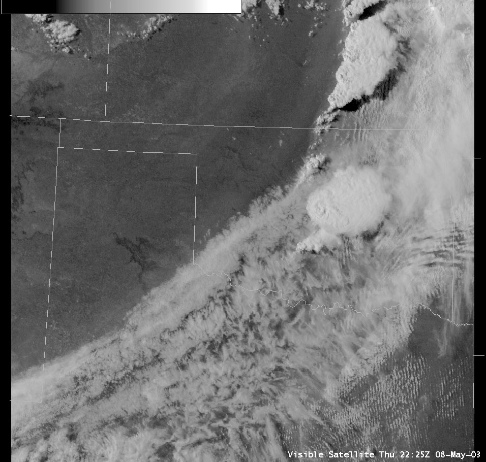 Satellite Image for 5:25 PM CDT, 5/08/2003