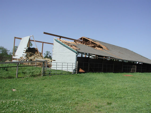 May 9, 2003 tornado damage photo