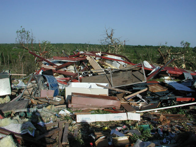 May 9, 2003 tornado damage photo