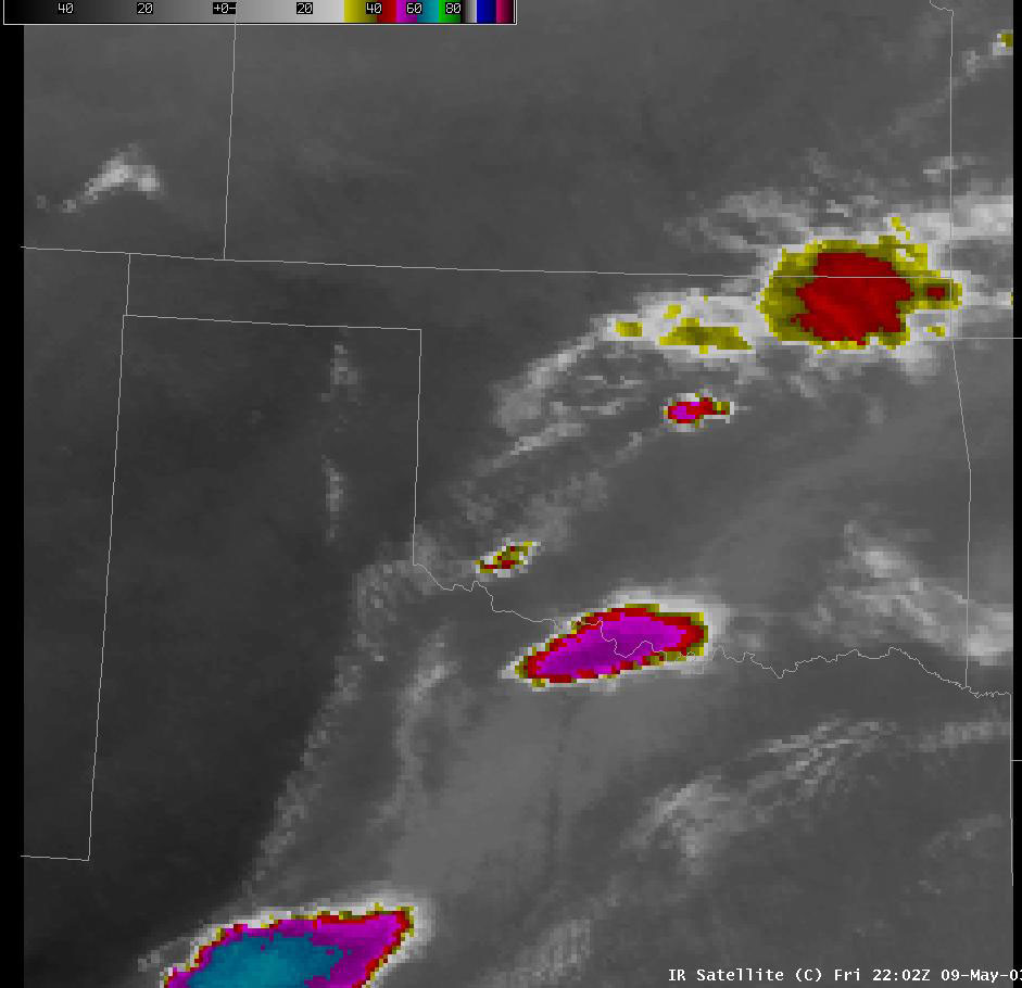 Satellite Image for 5:02 PM CDT, 5/09/2003