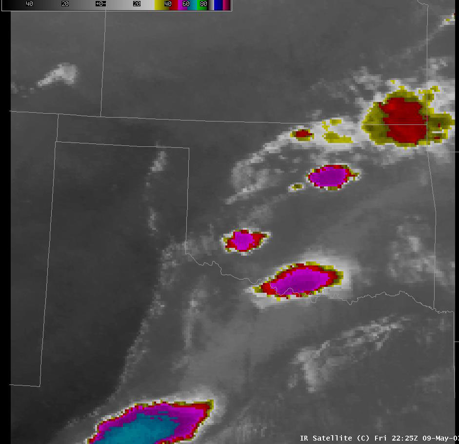 Satellite Image for 5:25 PM CDT, 5/09/2003