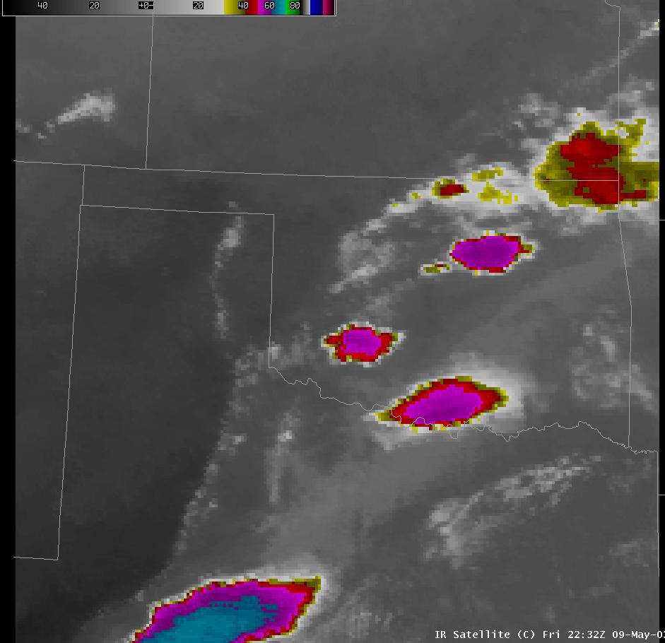 Satellite Image for 5:32 PM CDT, 5/09/2003