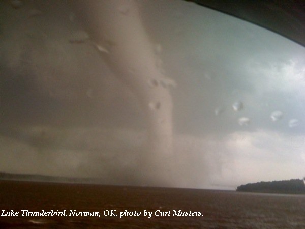 Tornado over Lake Thunderbird, OK on May 10, 2010