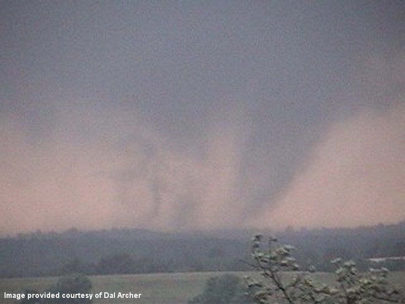Tornado near Binger, OK
