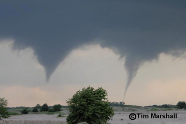 Brief Tornado near Freedom, OK on April 14, 2012