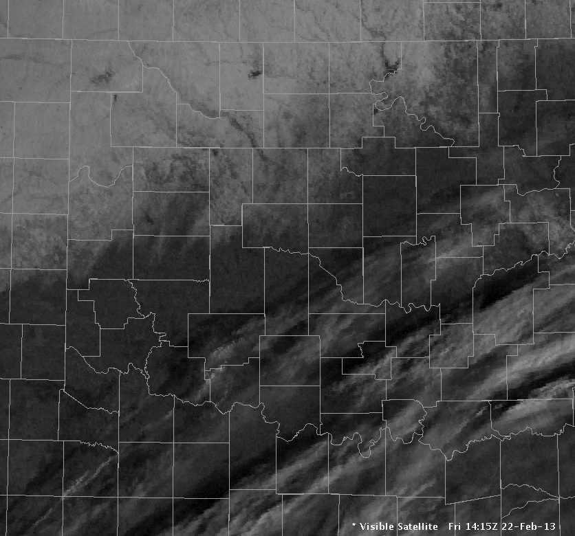 Local View of the Visible Satellite Image at 14:15 UTC on February 22, 2013Satellite Imagery