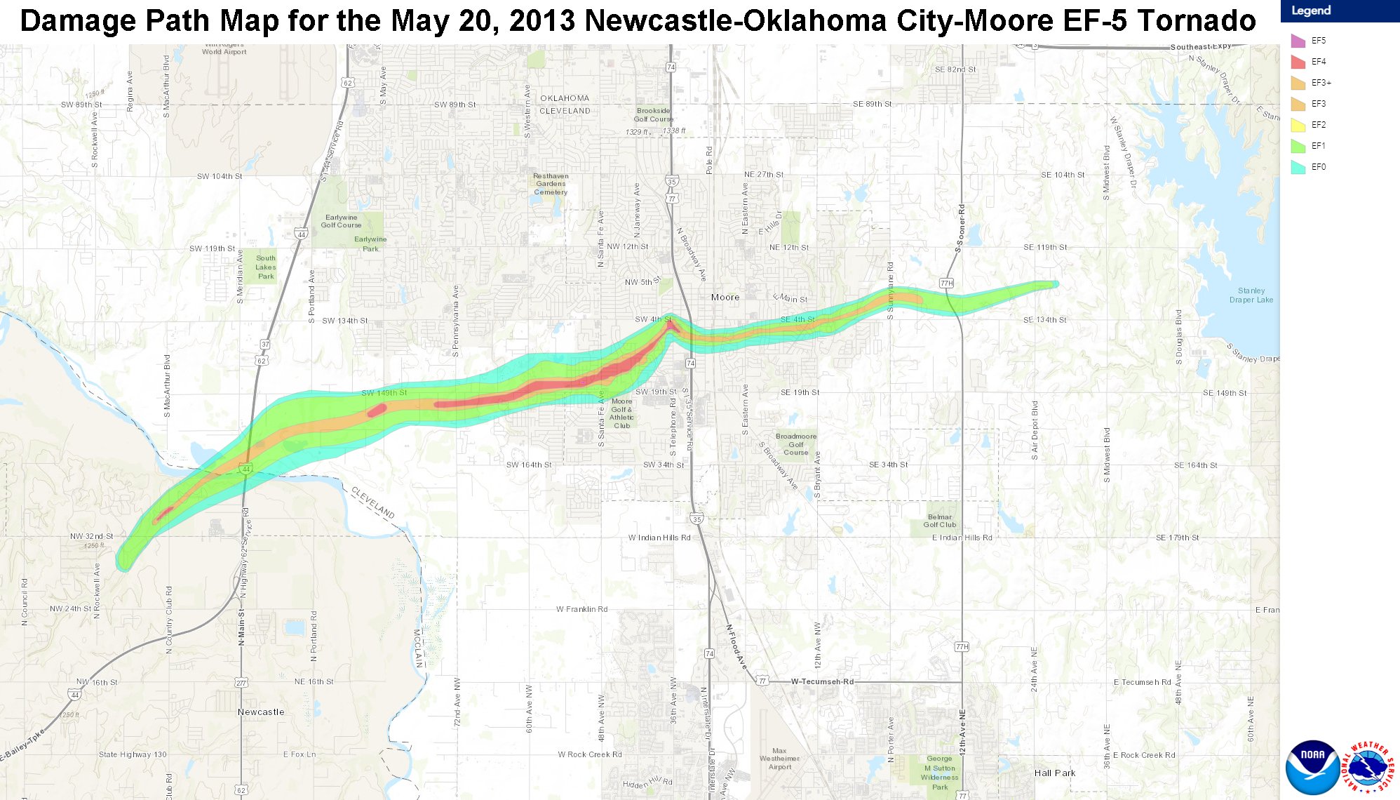 moore tornado path