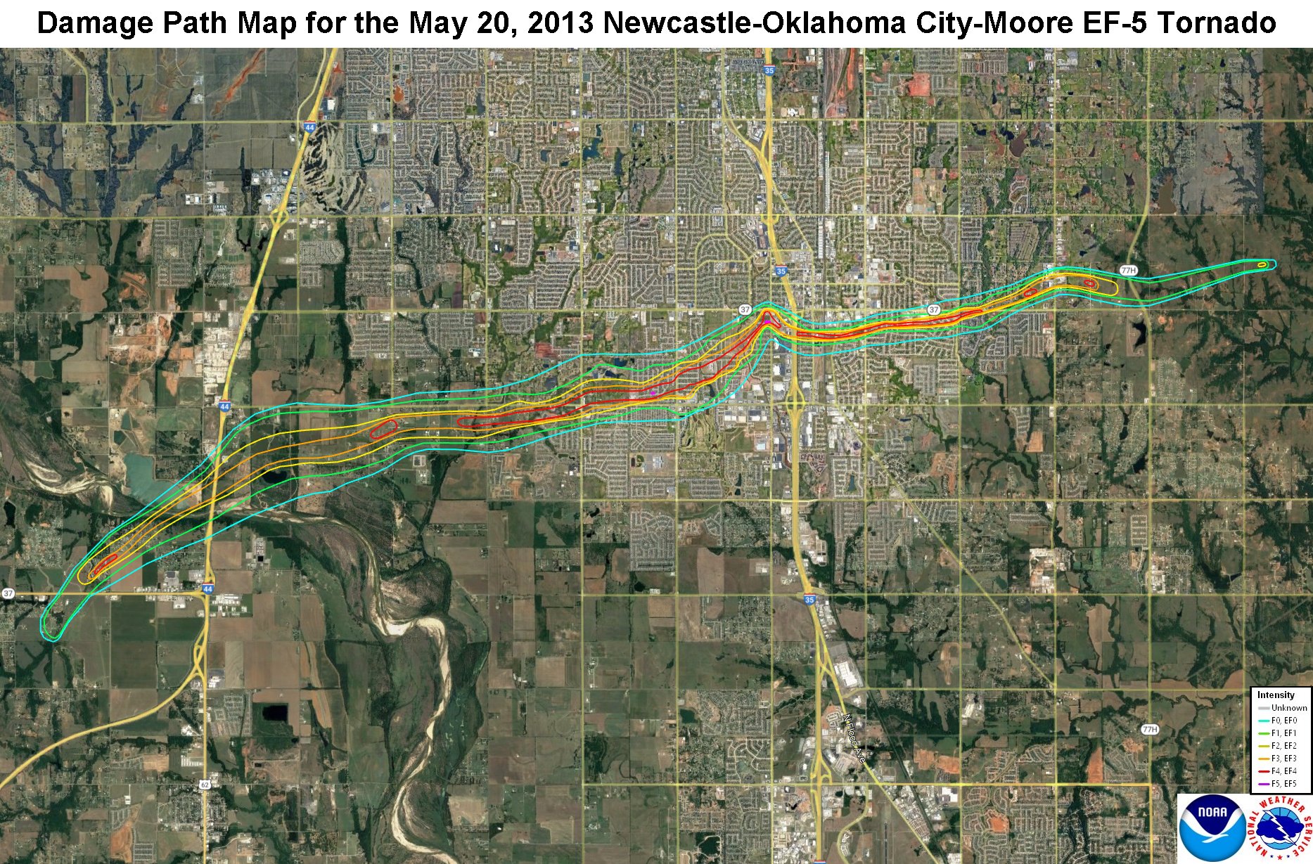 moore tornado path