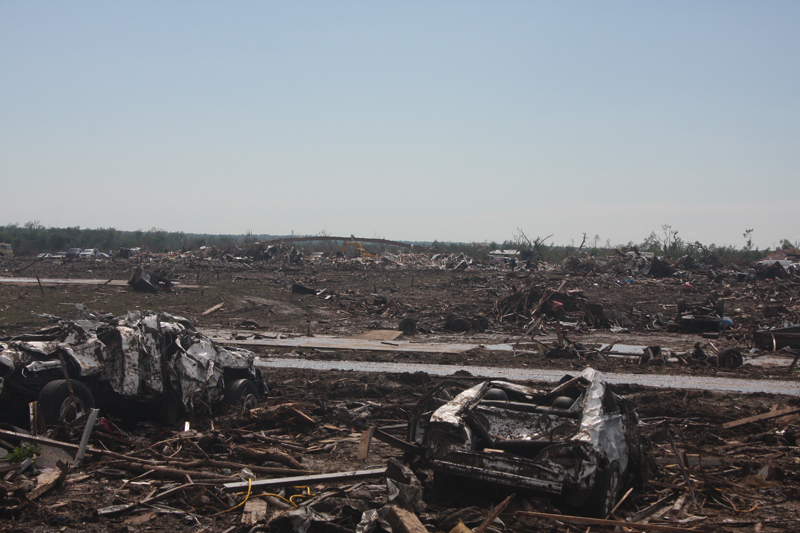View of damage at Orr Family Farm