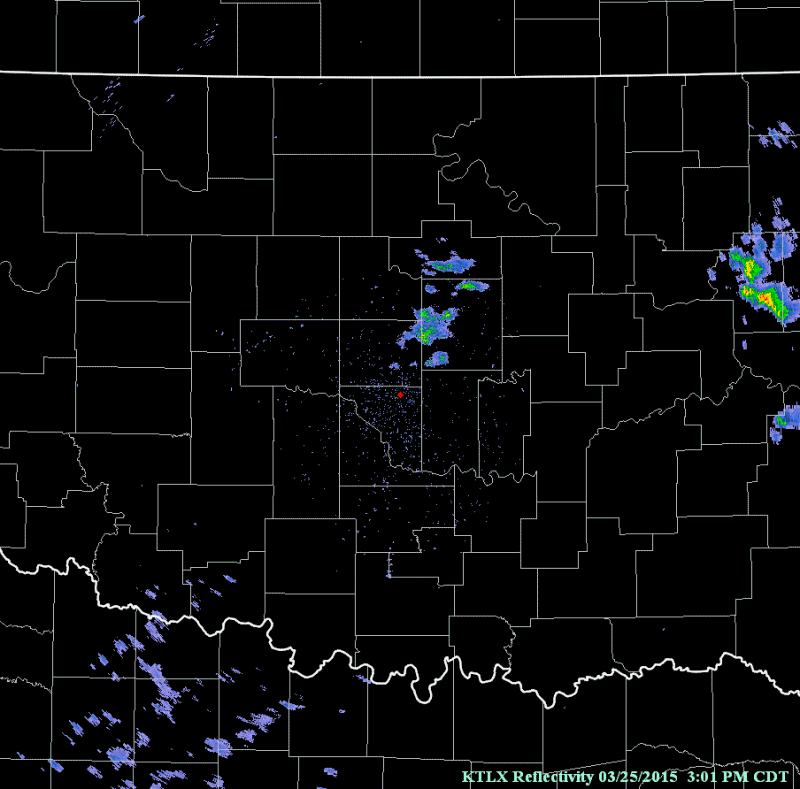 Reflectivity Loop from KTLX (Twin Lakes, OK) Radar for the March 25, 2015 Severe Weather Event
