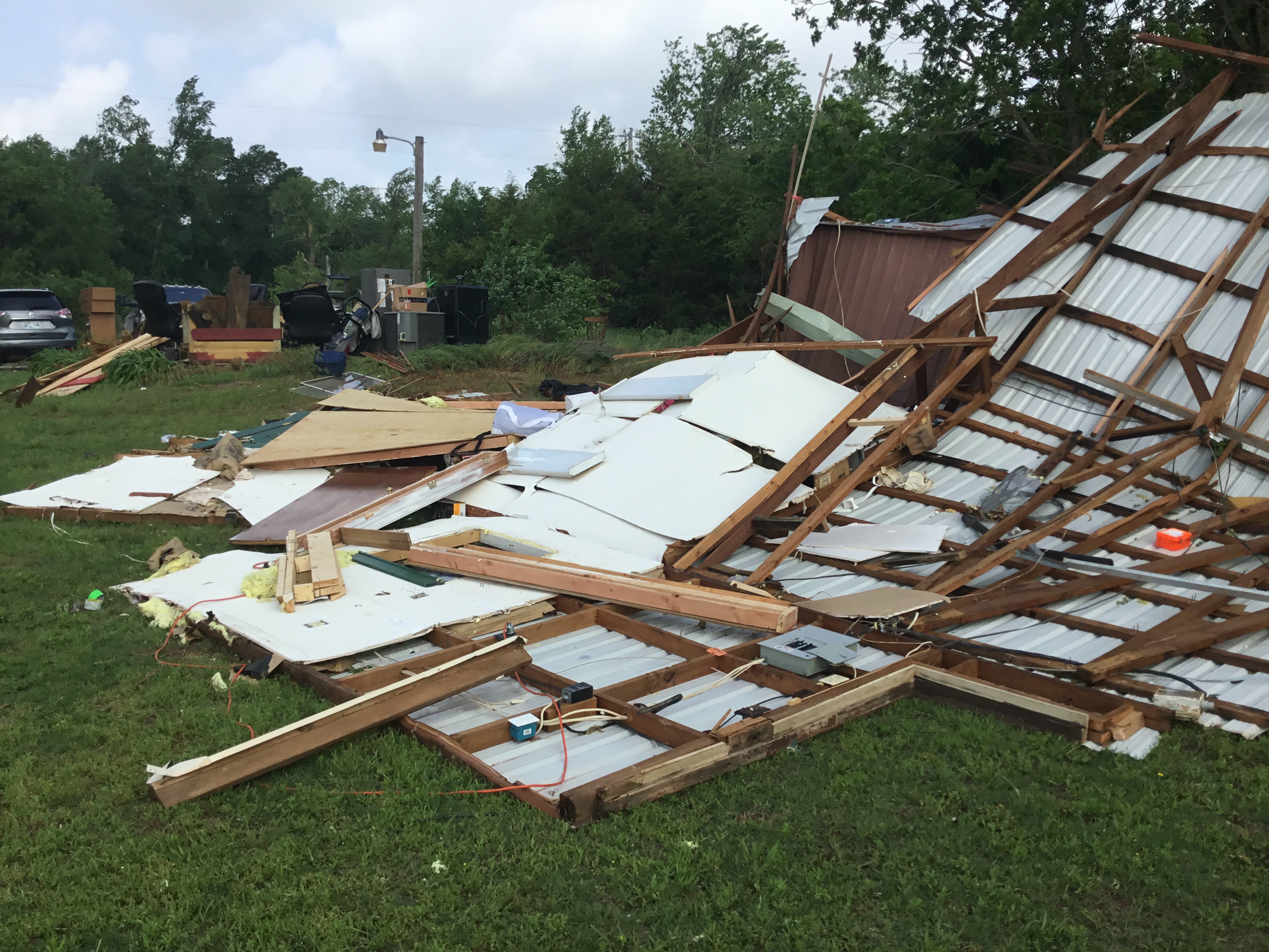 EF-1 Tornado Damage near Cole, OK