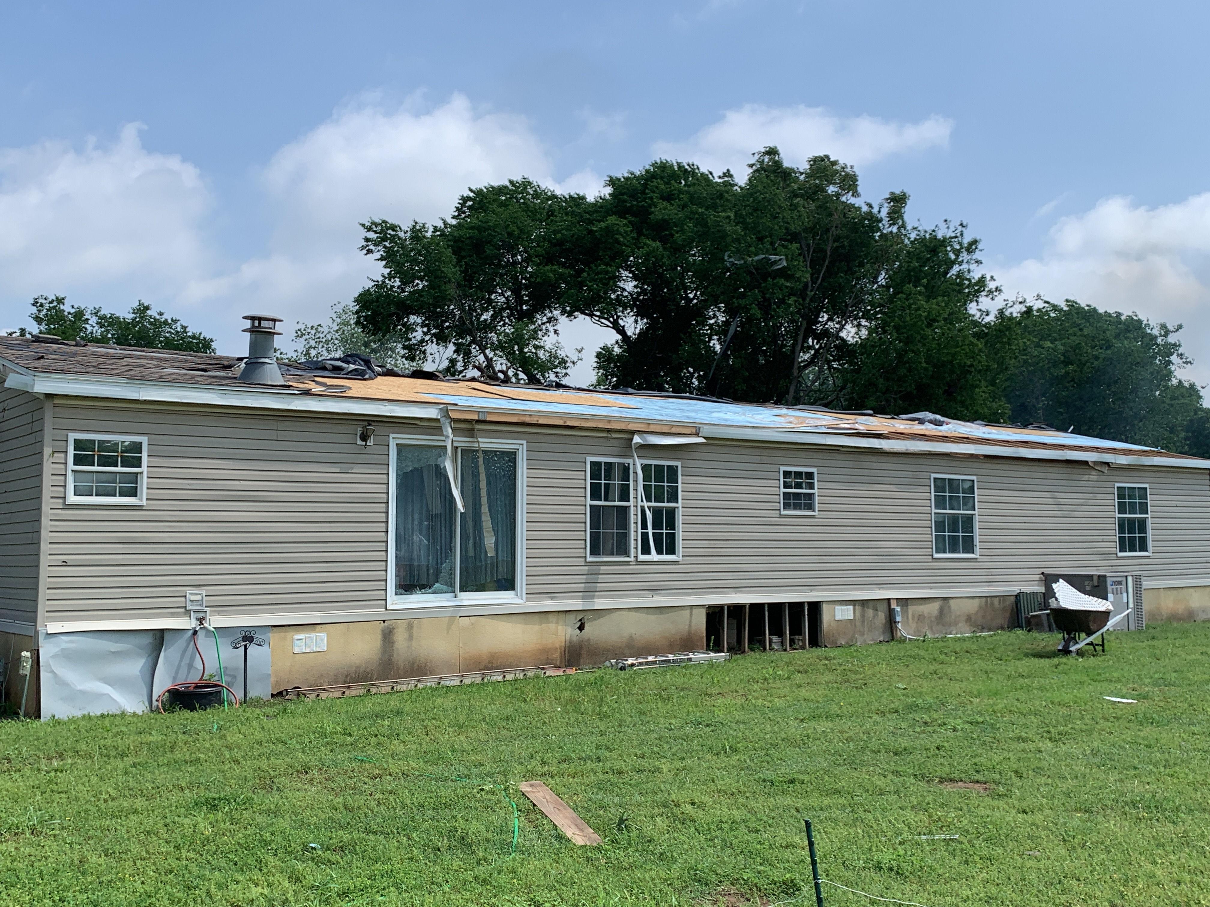 EF-1 Tornado Damage near Cole, OK