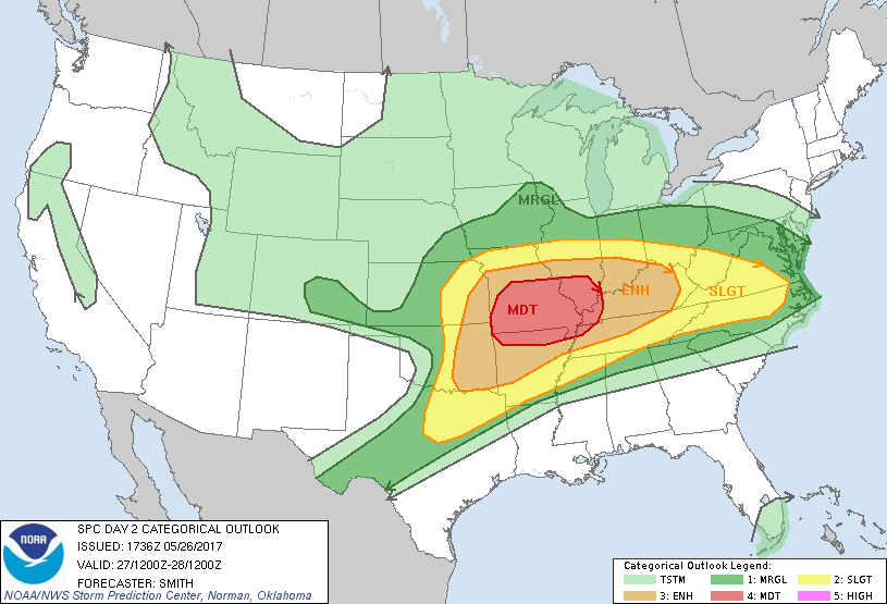 SPC Day 1 Hail Outlook