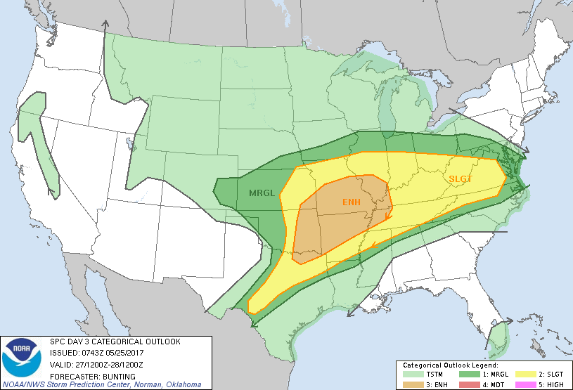 SPC Day 1 Tornado Outlook