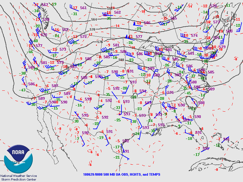 500 mb map for 00z Jun 29