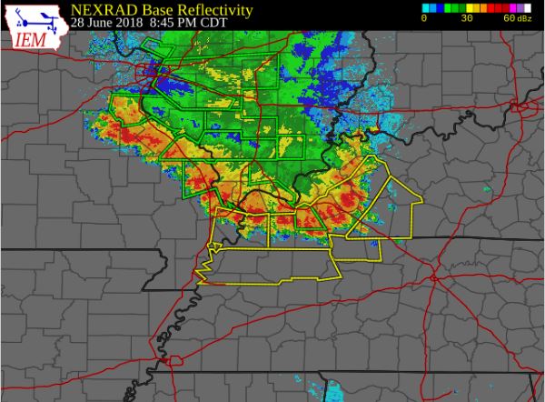 June 28 radar loop